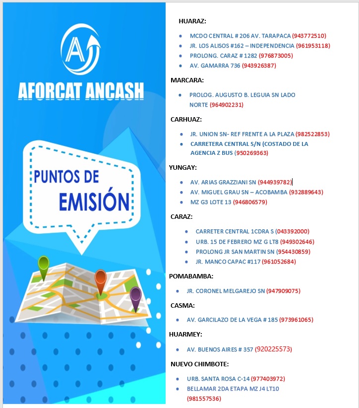 puntos de emisión - Aforcat